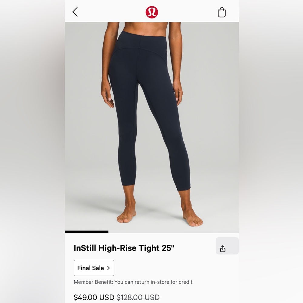 LULULEMON - INSTILL LEGGINGS 25”